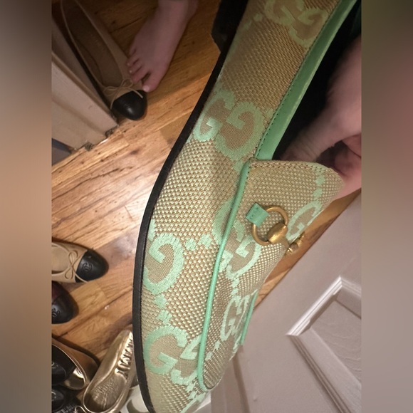 Gucci Jordaan loafers in monogram canvas mint green - Picture 10 of 16